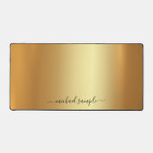 Skripttext oder Name Elegant Gold Modern Minimalis Schreibtischunterlage (Vorderseite)