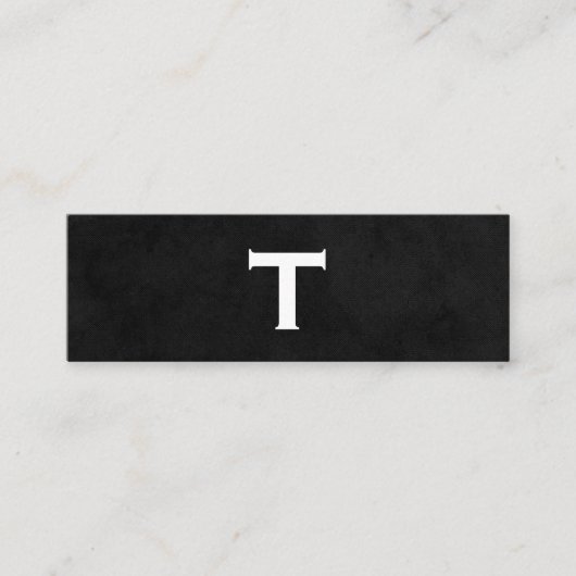 Skripttyp mit Monogramm Mini Visitenkarte (Vorderseite)