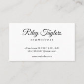 Skripttyp mit Monogramm Visitenkarte (Rückseite)