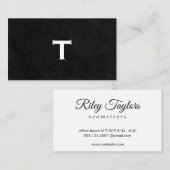 Skripttyp mit Monogramm Visitenkarte (Vorne/Hinten)