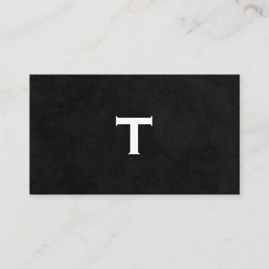 Skripttyp mit Monogramm Visitenkarte (Vorderseite)