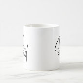 SkriptTypografie für Minimalistische Vater mit Fam Kaffeetasse (Mittel)