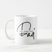 SkriptTypografie für Minimalistische Vater mit Fam Kaffeetasse (Links)