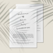 Skripttypografie-Hochzeitsprogramm Programm