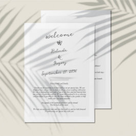 Skripttypografie-Hochzeitsprogramm Programm