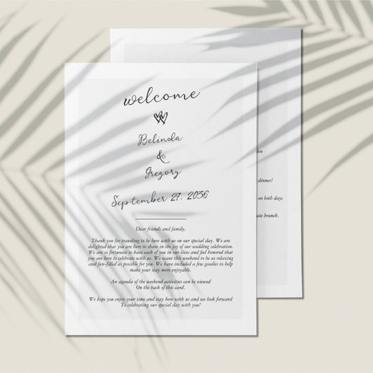 Skripttypografie-Hochzeitsprogramm Programm