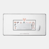 SkriptTypografie Lehrerin Moderner Personalisierte Schreibtischunterlage (Tastatur & Maus)