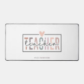 SkriptTypografie Lehrerin Moderner Personalisierte Schreibtischunterlage (Vorderseite)