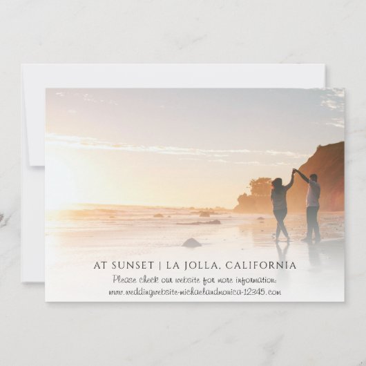 Skripttypografie Save the Date 4 FotoCollage (Rückseite)