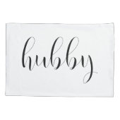 Skripttypografie Seiner und ihrer Kissenbezug (Rückseite-Links)