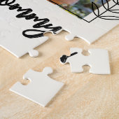 Skripttypografie Wir Liebe Mama Blumenrahmen Foto Puzzle (Seite)