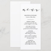 Skripttypographie-Hochzeitsmenü Menükarte (Vorne/Hinten)
