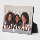 Skriptüberlagertes Foto für beste Freunde Fotoplatte (Seite)