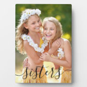 Skriptüberlagerung auf vertikalem Portrait-Foto Fotoplatte (Vorderseite)