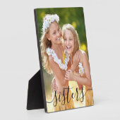 Skriptüberlagerung auf vertikalem Portrait-Foto Fotoplatte (Seite)