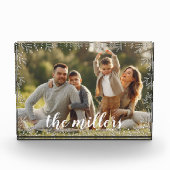 Skriptüberlagerung für Familiennamen Fotoblock (Vorderseite)