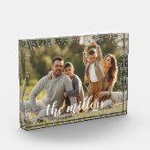 Skriptüberlagerung für Familiennamen Fotoblock (Links)