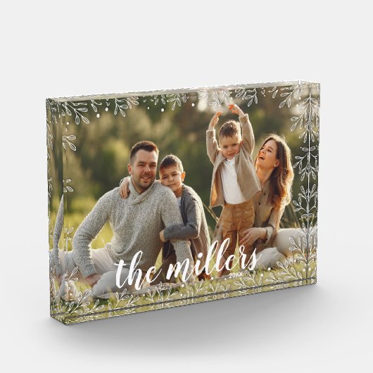 Skriptüberlagerung für Familiennamen Fotoblock (Links)