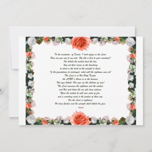 Skripture, Psalm 11, Botanic Einladung (Vorderseite)