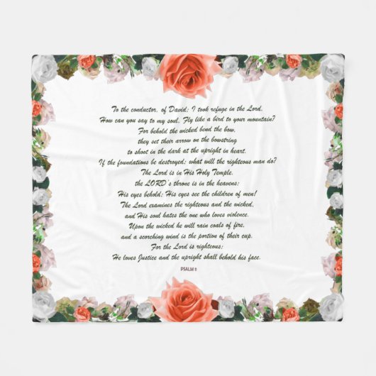 Skripture, Psalm 11, Botanic Fleecedecke (Vorderseite (Horizontal))