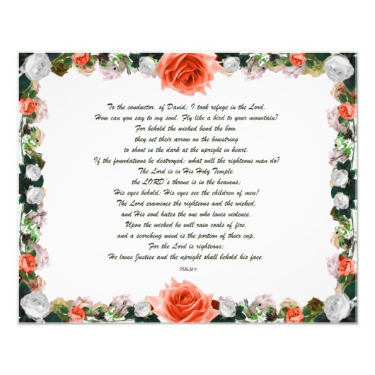 Skripture, Psalm 11, Botanic Fotodruck (Vorne)