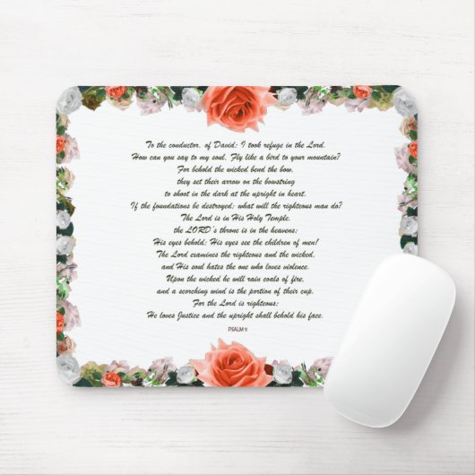 Skripture, Psalm 11, Botanic Mousepad (Mit Mouse)