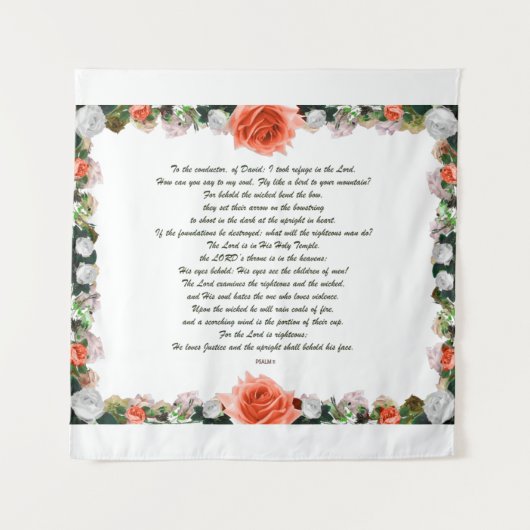 Skripture, Psalm 11, Botanic Wandteppich (Vorderseite)