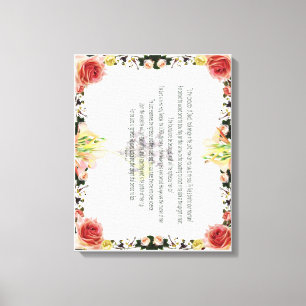 Skripture, Psalm 11, Colorful Flower Leinwanddruck