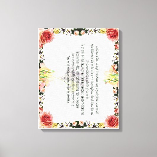 Skripture, Psalm 11, Colorful Flower Leinwanddruck (Vorderseite)