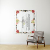 Skripture, Psalm 11, Colorful Flower Wandteppich (Beispiel (Horizontal))