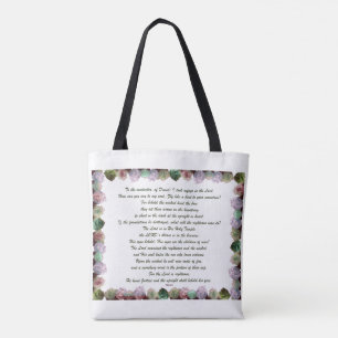 Skripture, Psalm 11, Colorful Roses Tasche