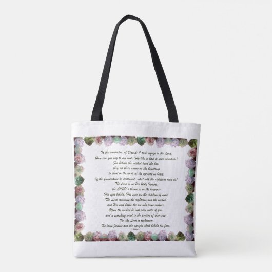 Skripture, Psalm 11, Colorful Roses Tasche (Rückseite)