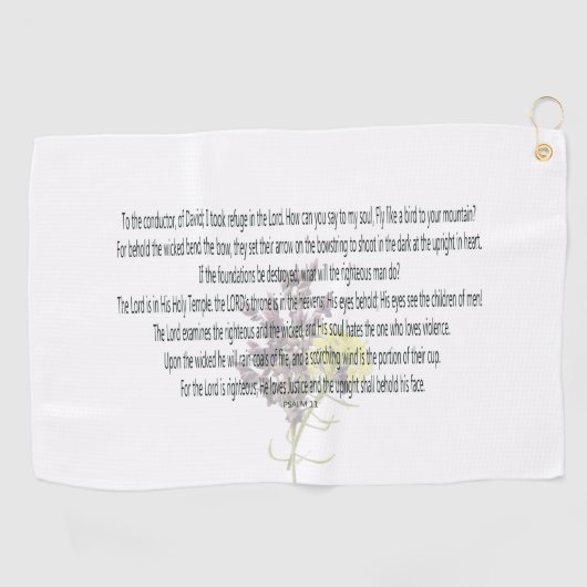 Skripture, Psalm 11, Golfhandtuch (Horizontal)