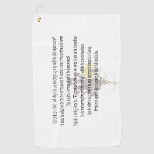 Skripture, Psalm 11, Golfhandtuch (Vorderseite)