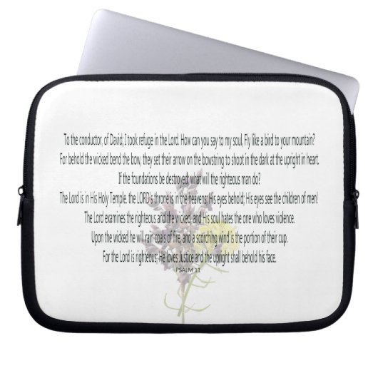 Skripture, Psalm 11, Laptopschutzhülle (Vorderseite)
