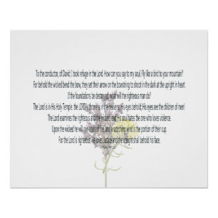 Skripture, Psalm 11, Poster