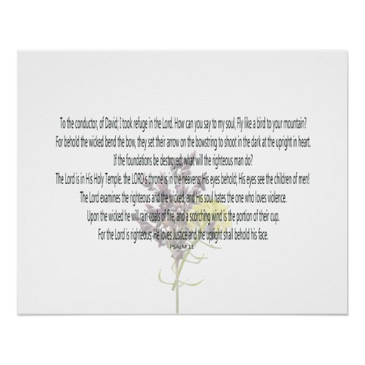 Skripture, Psalm 11, Poster (Vorderseite)