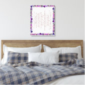 Skripture, Psalm 11, Purple Roses Leinwanddruck (Insitu (Schlafzimmer))