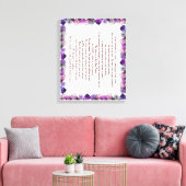 Skripture, Psalm 11, Purple Roses Leinwanddruck (Insitu (Wohnzimmer))
