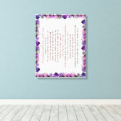 Skripture, Psalm 11, Purple Roses Leinwanddruck (Insitu (Holzboden))