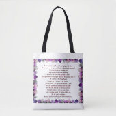Skripture, Psalm 11, Purple Roses Tasche (Vorderseite)