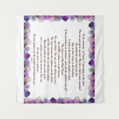 Skripture, Psalm 11, Purple Roses Wandteppich (Vorderseite (Horizontal))