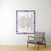 Skripture, Psalm 11, Purple Roses Wandteppich (Beispiel (Horizontal))