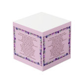 Skripture, Psalm 11, Purple Roses Würfel (Rückseite Schrägansicht)