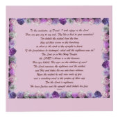 Skripture, Psalm 11, Purple Roses Würfel (Vorderseite)