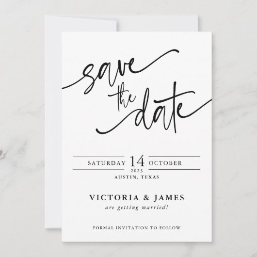 SkriptWedding Save the Date Einladung (Vorderseite)