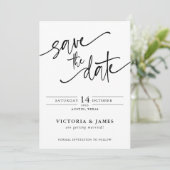 SkriptWedding Save the Date Einladung (Stehend Vorderseite)
