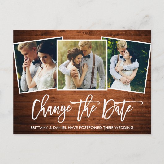 SkriptWood ändern Das Date-Foto Postkarte (Vorderseite)