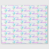 Skriptwrapping Paper zum Hochzeitrennen für immer Geschenkpapier (Flach)