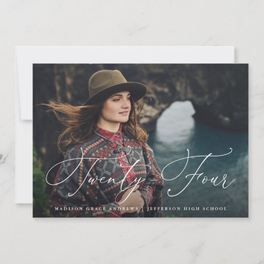 Skriptzweiundzwanzig Graduierungspartei Einladung (Vorderseite)